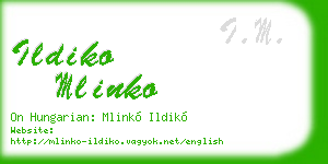 ildiko mlinko business card