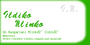 ildiko mlinko business card